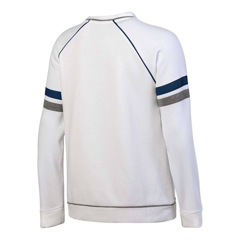 NHL Columbus Blue Jackets Women&#39;s White Fleece Crew Sweatshirt, 2 of 4
