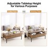 homfan Coffee Table - 2-Tier Table with Storage Shelf, Metal Frame Sofa Table for Small Spaces, Multi-Functional Center for Home Office Lounge - 4 of 4