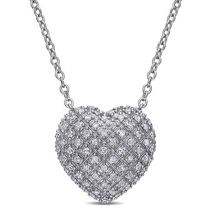 EVERLY JEWELRY | Sterling Silver 1 CT TW Diamond Fashion Pendant With Chain, 18-inch - 1 of 4