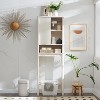 Over The Toilet Storage Cabinet with Sliding Door, Modern Bathroom Storage Organizer Toilet Rack with Adjustable Shelf - 2 of 4