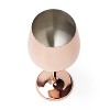Cambridge Silversmiths Set of 4 18oz Stainless Steel Wine Glasses Copper Finish: Dishwasher-Safe Drinkware for All Ages - 3 of 3