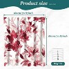 LunaLulinlk Red Floral Fabric Shower Curtain - 4 of 4