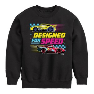 Boys' - Cars - Designed For Speed Graphic Long Sleeve Fleece Sweatshirt - 1 of 4