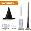 Joyfy 20Pcs Halloween Magic Floating Candles/Witch Hat with Wand Set, Hanging Flameless LED Candles with 2 Light Mode for Halloween Party Window Decor - 3 of 4