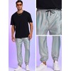 INSPIRE CHIC Men's Drawstring Waist Disco Shiny Metallic Pants - 4 of 4