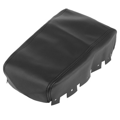 X AUTOHAUX Microfiber Leather Replacement Center Console Lid Armrest Cover Pad Black