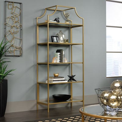 target glass bookcase