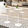 Resenkos Coffee Table, Center Table, Bistro Table,Round Bistro Table 40 Inch Bar Height Tall Coffee Cocktail Table-Set of 1 White - 2 of 4