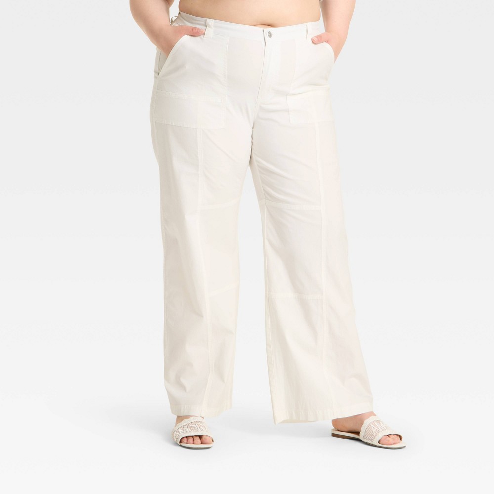 Women's Straight Utility Pants - Wild Fable™ White XXL