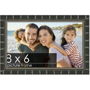 PosterPalooza | 8x6 Modern Bamboo Picture Frame, UV Acrylic, 5 Finishes - 1 of 4