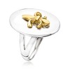 Ross-Simons Italian Sterling Silver and 18kt Gold Over Sterling Fleur-De-Lis Ring - 3 of 4