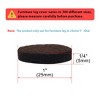 Unique Bargains Round Self-Stick Anti-Scratch Floors Protector Furniture Felt Pads Dark Brown 30 Pcs - 2 of 4