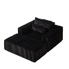 NicBex Couches for Living Room 75"W Corduroy Sponge Sofa Lounge Chair Fluffy Modern Sleeper Chair with Removable Footrest for Bedroom - 2 of 4