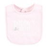 Hudson Baby Infant Girl Cotton Bib and Sock Set, Daddys Princess Crown, One Size - 4 of 4