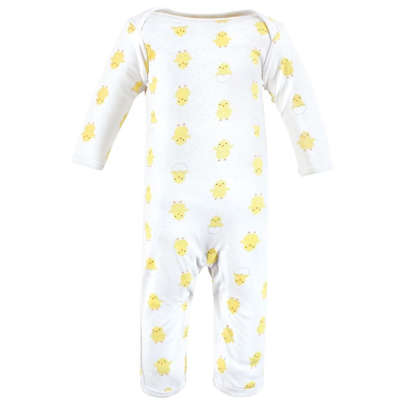 Hudson Baby Unisex Baby Cotton Coveralls, Eggstra Cute, 4 of 6
