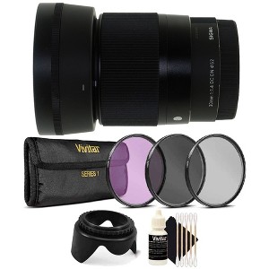 Sigma 30mm f1.4 DC DN Contemporary Lens for Sony E + UV CPL FLD Filters + More - 1 of 4