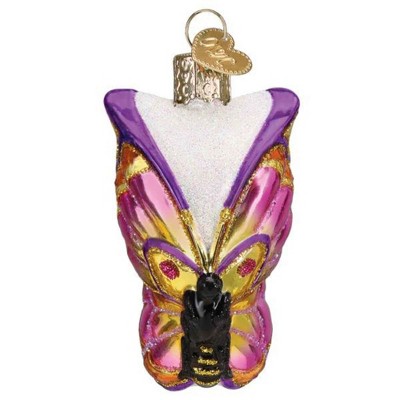 Old World Christmas 3.0 Inch Bright Butterfly Ornament Caterpillar Cocoon Tree Ornaments