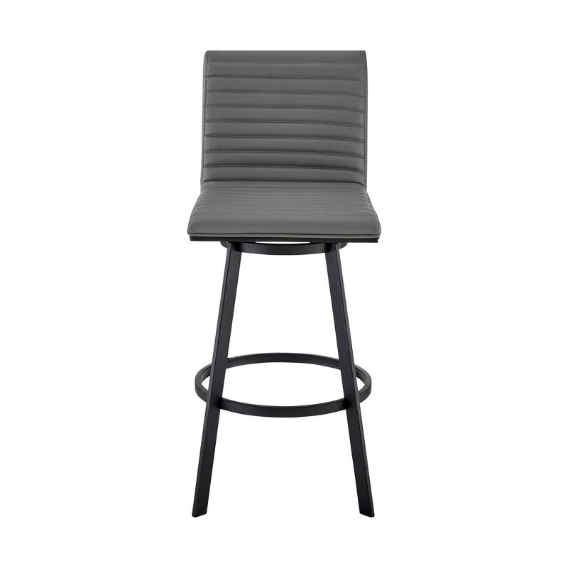 30" Jermaine Barstool with Gray Faux Leather - Armen Living, 2 of 7