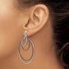 Black Bow Jewelry Two-Tone Diamond-cut Multi Circle Dangle Earrings in Sterling Silver - 3 of 4