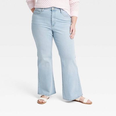 Baggy Bootcut Women's Jeans - Light Wash