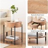 Garvee Round Side Table – Farmhouse Vintage Style End Table with Drawer, Sturdy Structure, and Multi-Functional Use for Living Room or Bedroom - 2 of 4