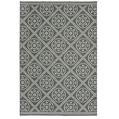 Oriental Weavers Marina 3969L Grey/ Ivory Indoor/Outdoor Area Rug - 2'5" x 4'5"