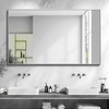 MAYEERTY 64" Rectangular Full Length Mirror Aluminum Alloy Full Body Mirror with Stand,Black - 3 of 4