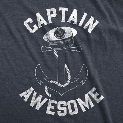 Мужские футболки Crazy Dog T-Shirts, Inc. Mens Captain Awesome T Shirt Funny Sarcastic Boating Tee - Crazy Dog Men's T Shirt with Fun Design Navy L — фото 2