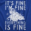 Womens Its Fine Im Fine Everything Is Fine T Shirt Funny Winter Melting Snowman Joke Tee For Ladies - Crazy Dog Women's T Shirt - 2 of 4
