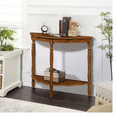 HDZNVF Retro Circular Curved Half-Moon Console Table