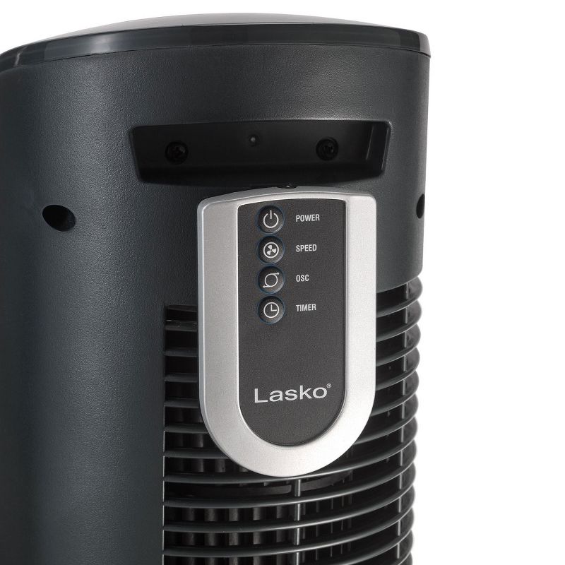 Lasko LKO-2519 38 Inch Portable Electric Remote Controlled Widespread Oscillating Wind Tower Fan and with 7 Hour Touch Control Timer, Black, 2 of 6