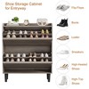 Shoe Cabinet with 2-4 Flip Drawers, Wooden Shoe Organizer with Adjustable Shelf, Shoe Storage for Entryway, Hidden Shoe Cabinet - 4 of 4