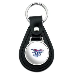 Lubbock Christian University Secondary Logo Black Leather Keychain - 1 of 4