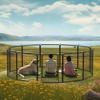 Bencmate Pet Crates and Houses 12 Panel Heavy Duty Metal Playpen with Door for Outdoor Yard Lawn Garden, Black, 81.1"*81.1"*31.7" - 4 of 4