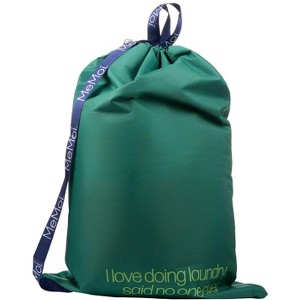 Memoi I Love Doing Laundry Convenient Laundry Wash Bag with Shoulder Strap Forest Green One Size - 1 of 3