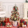 TackView Artificial Christmas Tree with 78 Warm White LED Lights, Pre-Lit Fiber Optic with Snowflakes and Red Berries - 4 of 4
