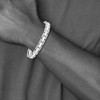 Black Bow Jewelry Stainless Steel and White Ceramic Bracelet, 8 Inch - 4 of 4