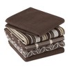 Design Imports  Assorted Everyday Dishtowel & Dishcloth Set 5 Piece, Dark Brown, Dt 18X28", Dc 13X13" - 2 of 4