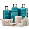 Whisen Lightweight Hardshell ABS Luggage Set Durable Spinner Suitcase with Dual Wheels, Carry-On & Check-In Sizes for Travel & Business - 2 of 4