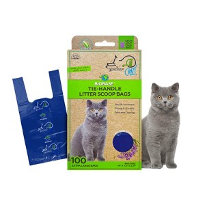 Greenbone Biobase Tie-Handle Litter Scoop  - Lavendar Scented - 100 Bags - 1 of 4