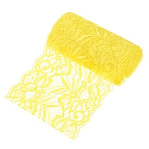 Unique Bargains Elastic Lace Fabric Ribbon Stretchy Trim W Floral Pattern for Bridal Wedding 1 Pc - 1 of 4