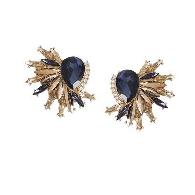 SOHI Women's Crystal Stud Earrings