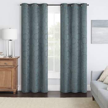 1pc Blackout Thermaback Meridian Window Curtain Panel - Eclipse