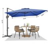 Cantilever Patio Umbrella 10x10ft Large Rectangle Umbrella Outdoor Market Umbrellas 360 Rotation Offset Hanging Outdoor Shade - 2 of 4