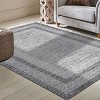 Modern Area Rug Washable Rug for Living Rooms,  Soft Non Shedding Faux Wool Floor Covering, Low Pile Thin Foldable Mat - 4 of 4