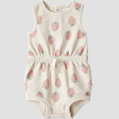 Little Planet by Carter's Organic Baby Girls' Knit Bubble Romper