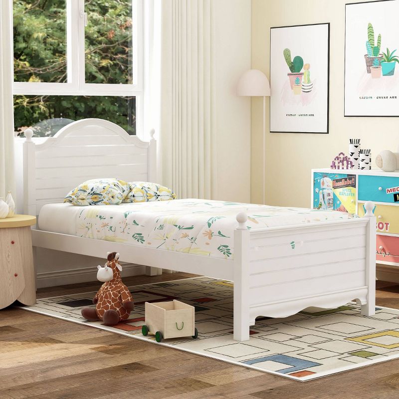 Full Ranallo Contemporary Plank Panel Platform Bed White - HOMES: Inside + Out, 3 of 6