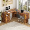 Aheaplus 56'' Lift Top Computer Desk with Drawers and Power Outlets, Lift Top - 2 of 4