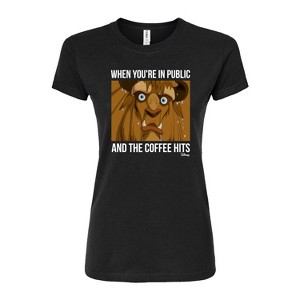 Women's - Disney - When The Coffee Hits Fitted Graphic T-Shirt - 1 of 3