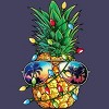 Women's Design By Humans Pineapple Christmas Tree Lights Xmas Men Gifts Sunglasses T-Shir By NekoShop Racerback Tank Top - 2 of 3